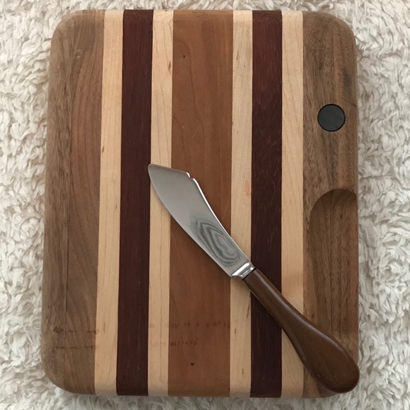 Woodware Multi-Wood Cheese Board & Cheese Knife - Picture 2 of 7